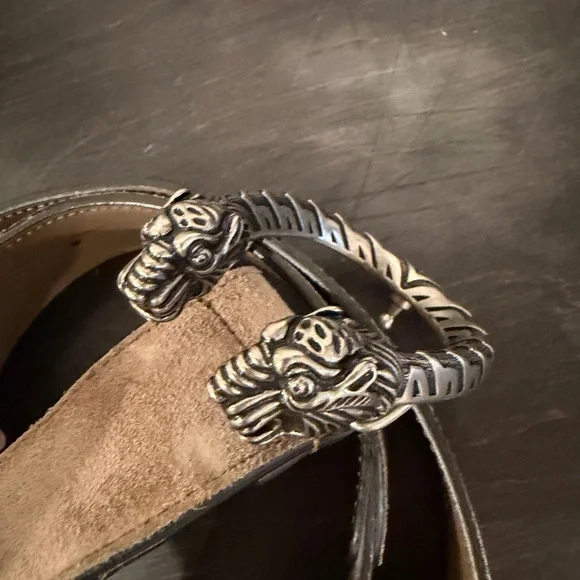 Gucci Dionysus GG Supreme Belt Tan Leather Belt 85